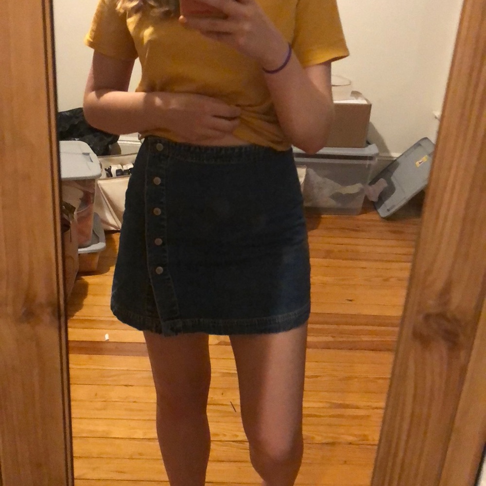 Asymmetrical GAP Button Up Skirt